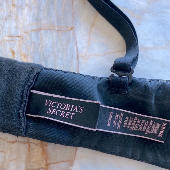 Rare BOMBSHELL Add-2-Cups Strapless Push-Up Bra Shimmer Studded Shine 32B - Picture 3 of 5